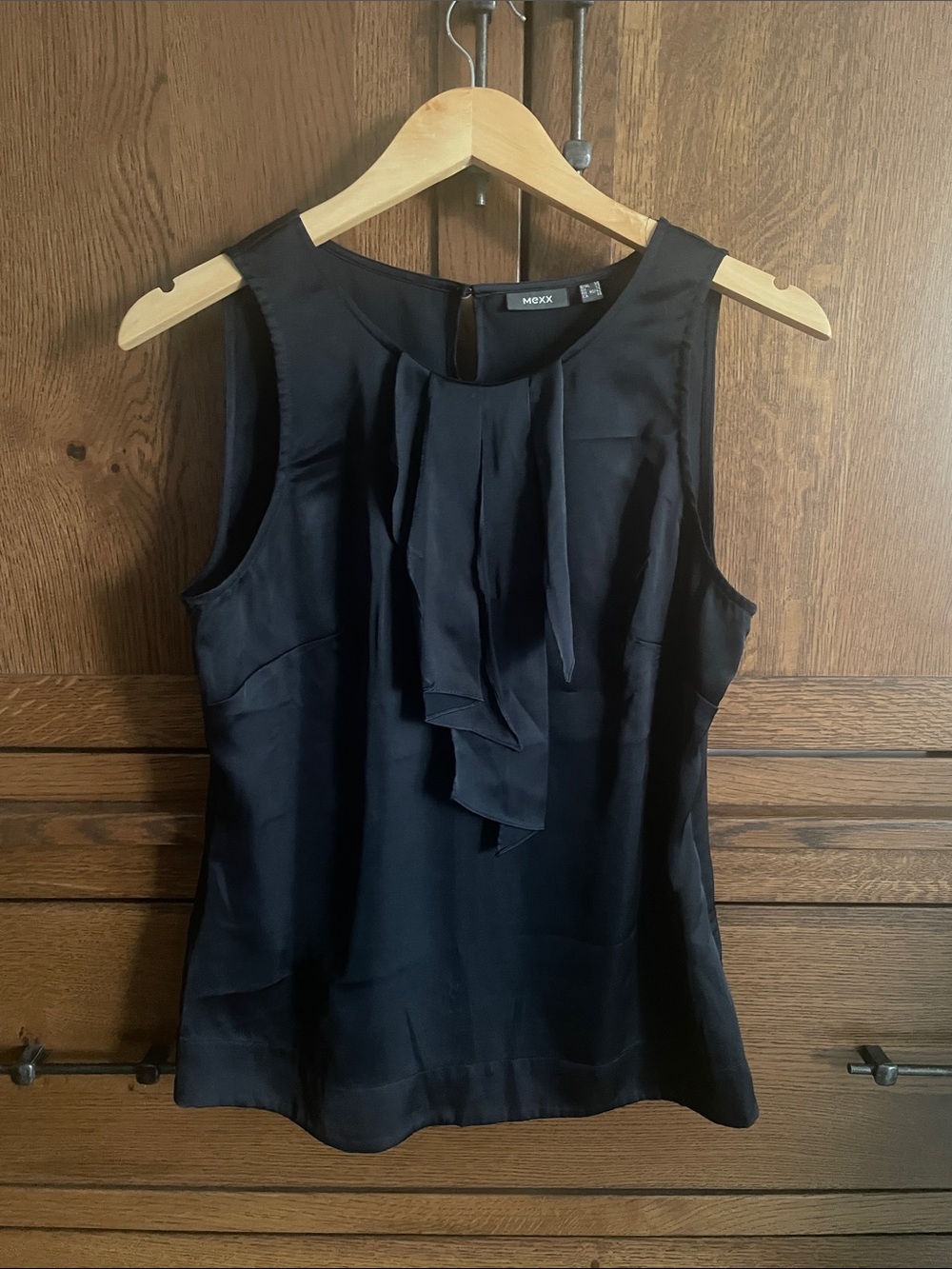 Mexx Black Sleeveless Ruffle-Front Camisole
